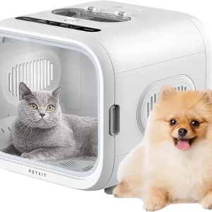 Automatic Pet Hair Drying Box for Cat Puppy Kitten,Ultra Quiet Hair Dryer for Small Dog Grooming,60L Large Capacity