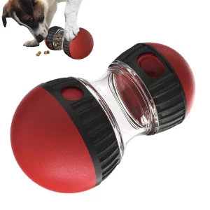 Dog Food Puzzle Toys Food Dispensing Dog Toys Adjustable Treat Leaky Food Ball Interactive Chase Slow Feeder Toy for IQ Training