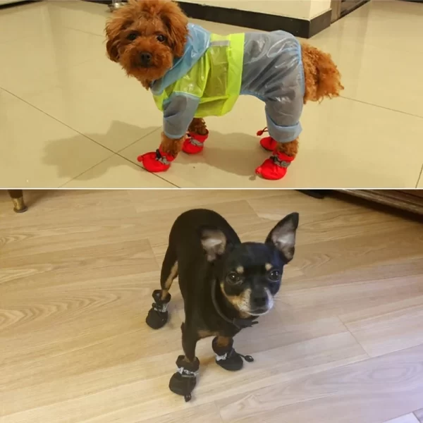 Pet Dog Shoes Waterproof Antiskid Puppy Shoes Chihuahua Walking Boots Winter Warm Corduroy Puppy Cat Socks Pet Paw Accessories - Image 4