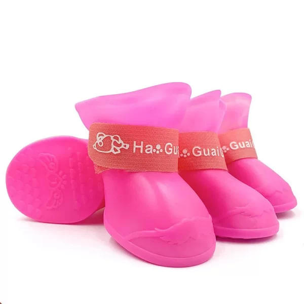 Pet silicone rain shoes anti-dirty non-slip waterproof dog shoes soft bottom footwear small dogs cats teddy Shoes - Image 6