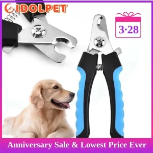 Professional Pet Nail Clipper with Safety Guard Stainless Steel Scissors Cat Dog for Claw Care Grooming Supplies Size Fits