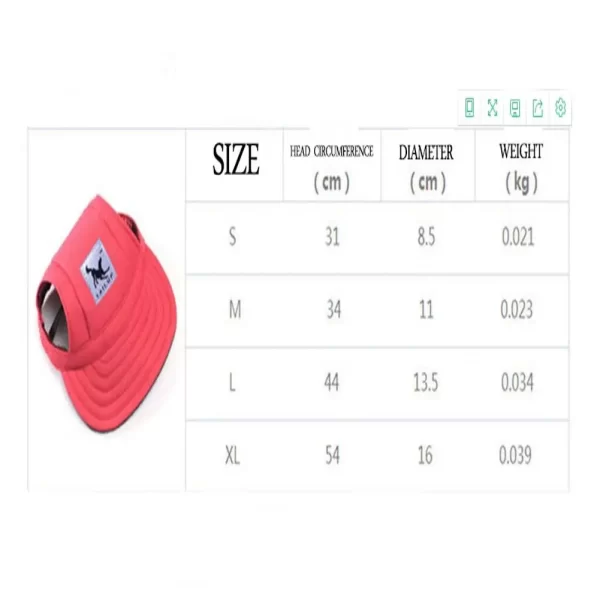 Summer Dog Hat Pet Baseball Cap Outdoor Sunscreen Hats Breathable Sun Hats For Dogs Cat Pet Accessories - Image 3