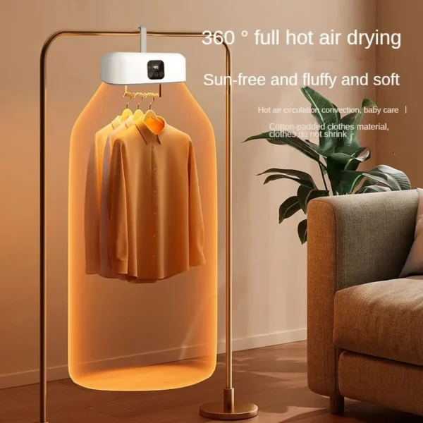 Portable Clothes Dryer Compact and Convenient Drying Solution RV Easy to Use with Dryer Bag for Garments Underwear Baby Clothes - Image 2