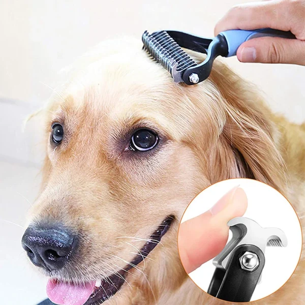 Professional Pet Deshedding Brush Dog Hair Remover Pet Fur Knot Cutter Puppy Cat Comb Brushes Dogs Grooming Shedding Supplies - Image 2