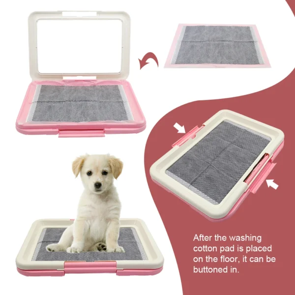 Small Pet Toilet Cat Litter Box, Toilet, Trainer Corner, Bathroom, Puppy Diaper Pad, Cleaning, Indoor Dog Potty, Rabbit Supplies - Image 3