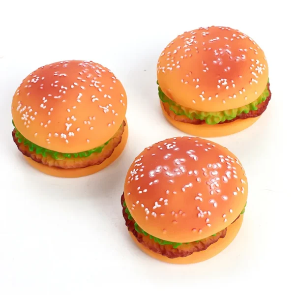 Pet Dogs Hamburger Toy Non-Toxic Puppy Toys Dog Chew Toys Food Grade Silicone Training Playing Chewing Dog Cat Accessories - Image 6