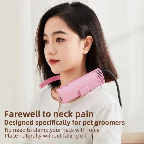 High-Power Pet Hair Dryer, Silent, Energy-Saving, Neck Hanging, Portable, Hair Pulling Machine for Dogs, Quick Drying, Beauty - Image 2