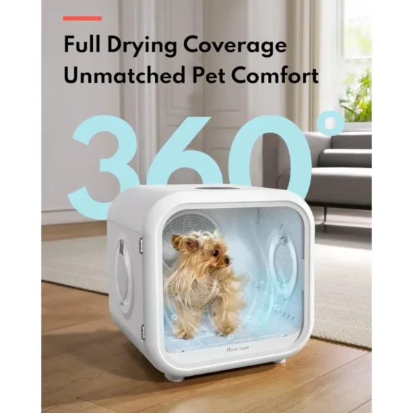 Homerunpet Drybo Plus Automatic Pet Dryer Box - Ultra Quiet, Smart Temperature Control, 360° Efficient for Cats and Small Dogs - Image 2
