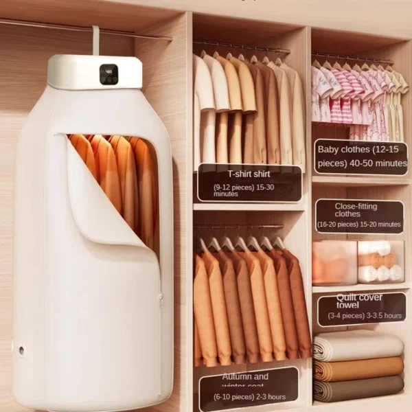 Portable Clothes Dryer Compact and Convenient Drying Solution RV Easy to Use with Dryer Bag for Garments Underwear Baby Clothes - Image 3
