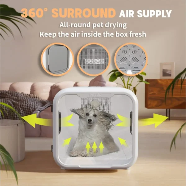 PETJC 66L Pet Dog Hair Dryer Cat Ultraviolet Sterilization Drying Box Automatically Mute Noise Pet Hair Dryers for Cat Puppies - Image 3
