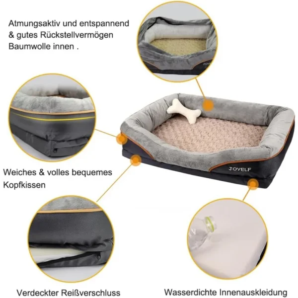 Small Dog Bed for Dogs Orthopedic Dog Bed & Sofa With Removable Washable Cover Dog Sleeper for Large Dogs Big Pet Medium Beds - Image 3