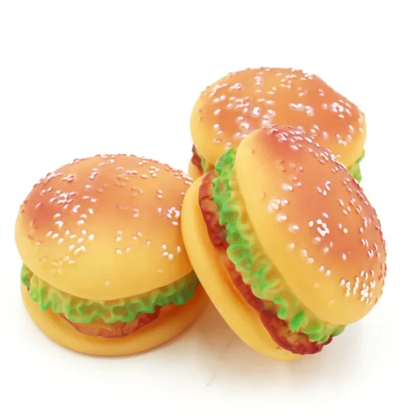 Pet Dogs Hamburger Toy Non-Toxic Puppy Toys Dog Chew Toys Food Grade Silicone Training Playing Chewing Dog Cat Accessories - Image 5